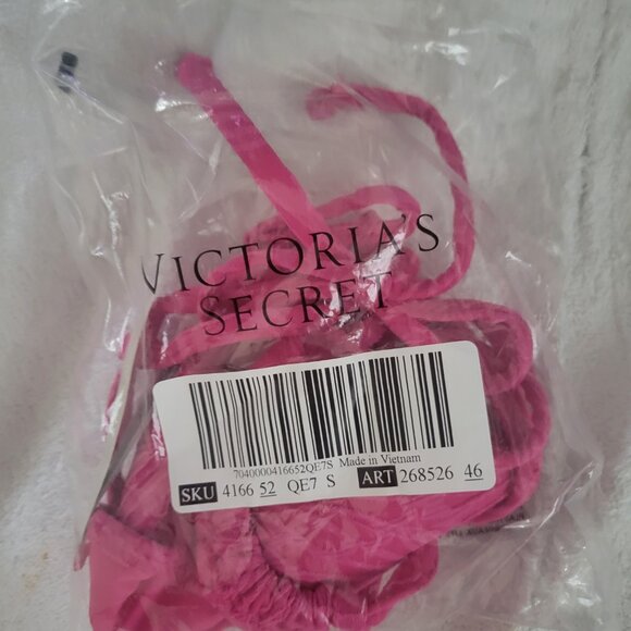 VS/Pink Scrunchie Triangle Bikini Top - S - Picture 5 of 5